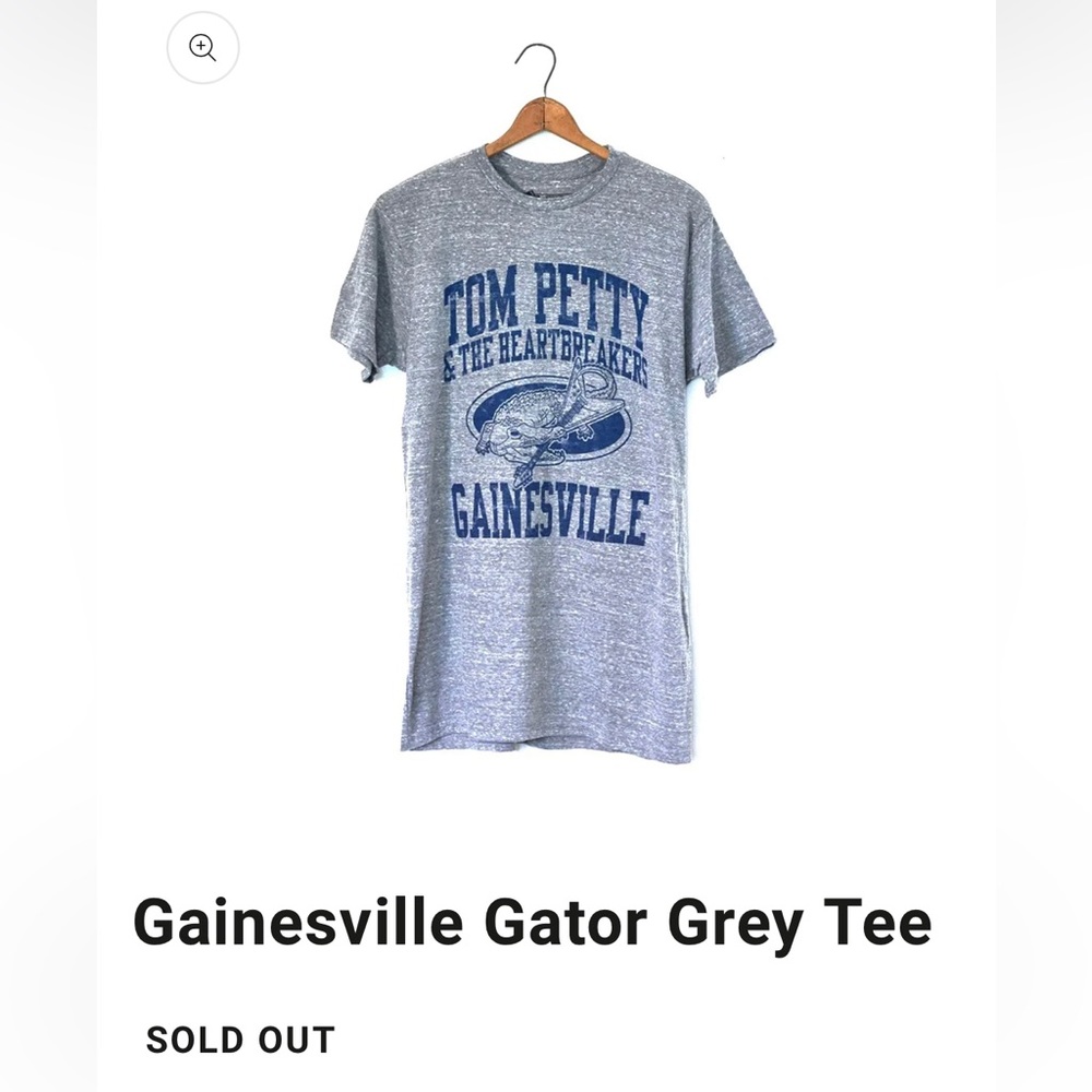 Tom Petty Gainesville Gator Gray tee